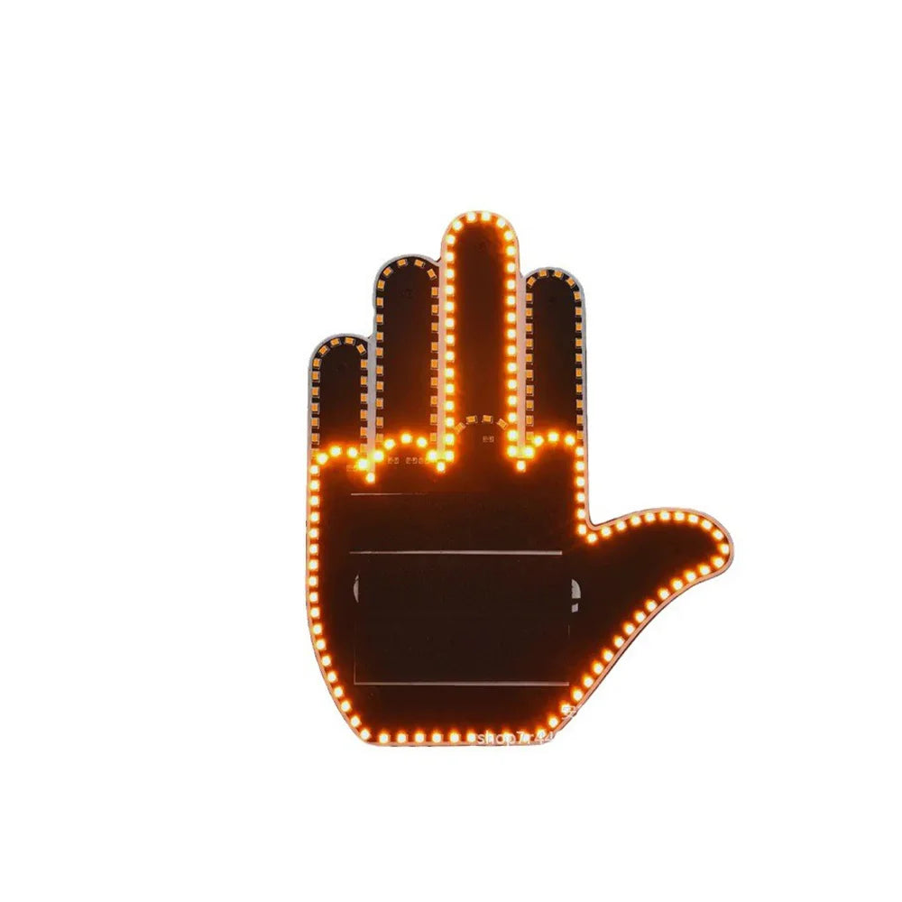 Middle Finger Car Light – For Savage Drivers