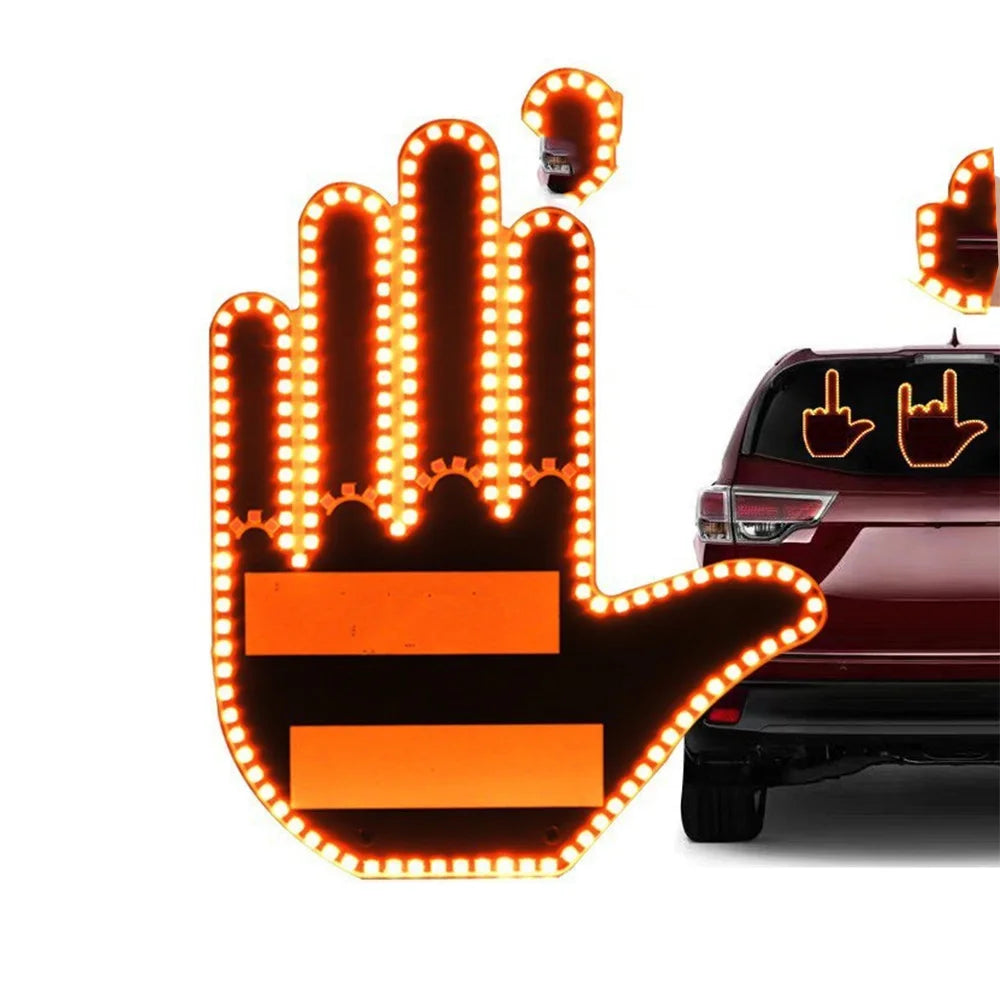 Middle Finger Car Light – For Savage Drivers