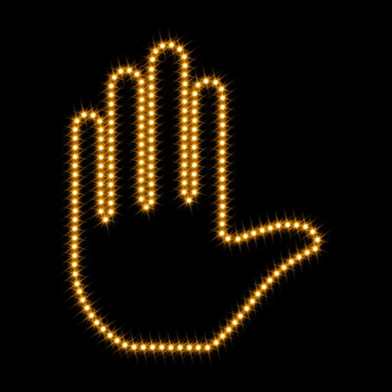 Middle Finger Car Light – For Savage Drivers