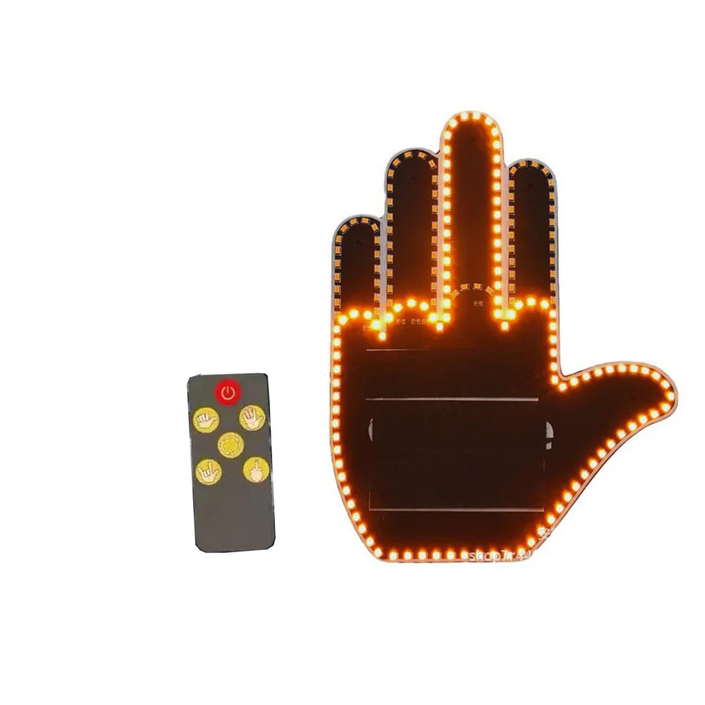 Middle Finger Car Light – For Savage Drivers