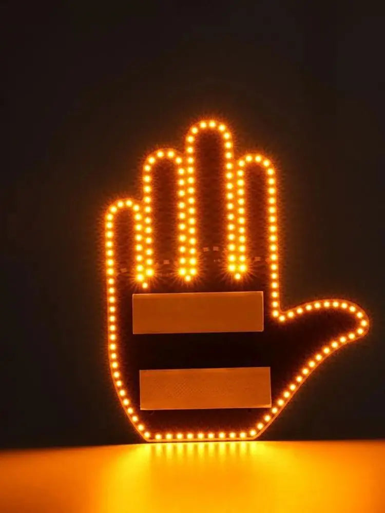 Middle Finger Car Light – For Savage Drivers